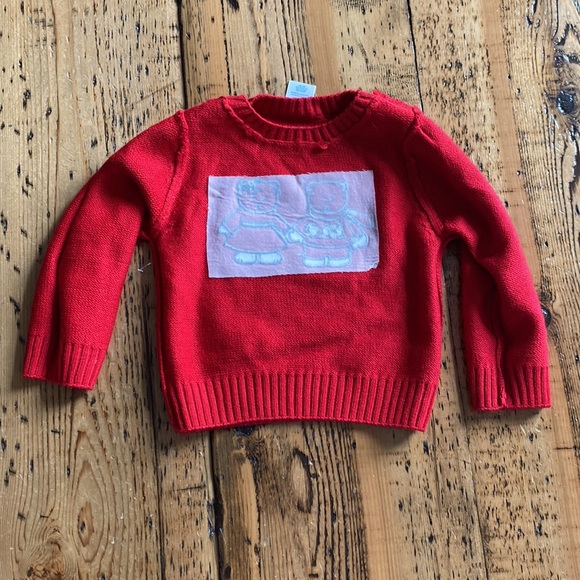 Wonder kids holiday plaid bears sweater size 24M NWT girls - Picture 4 of 5